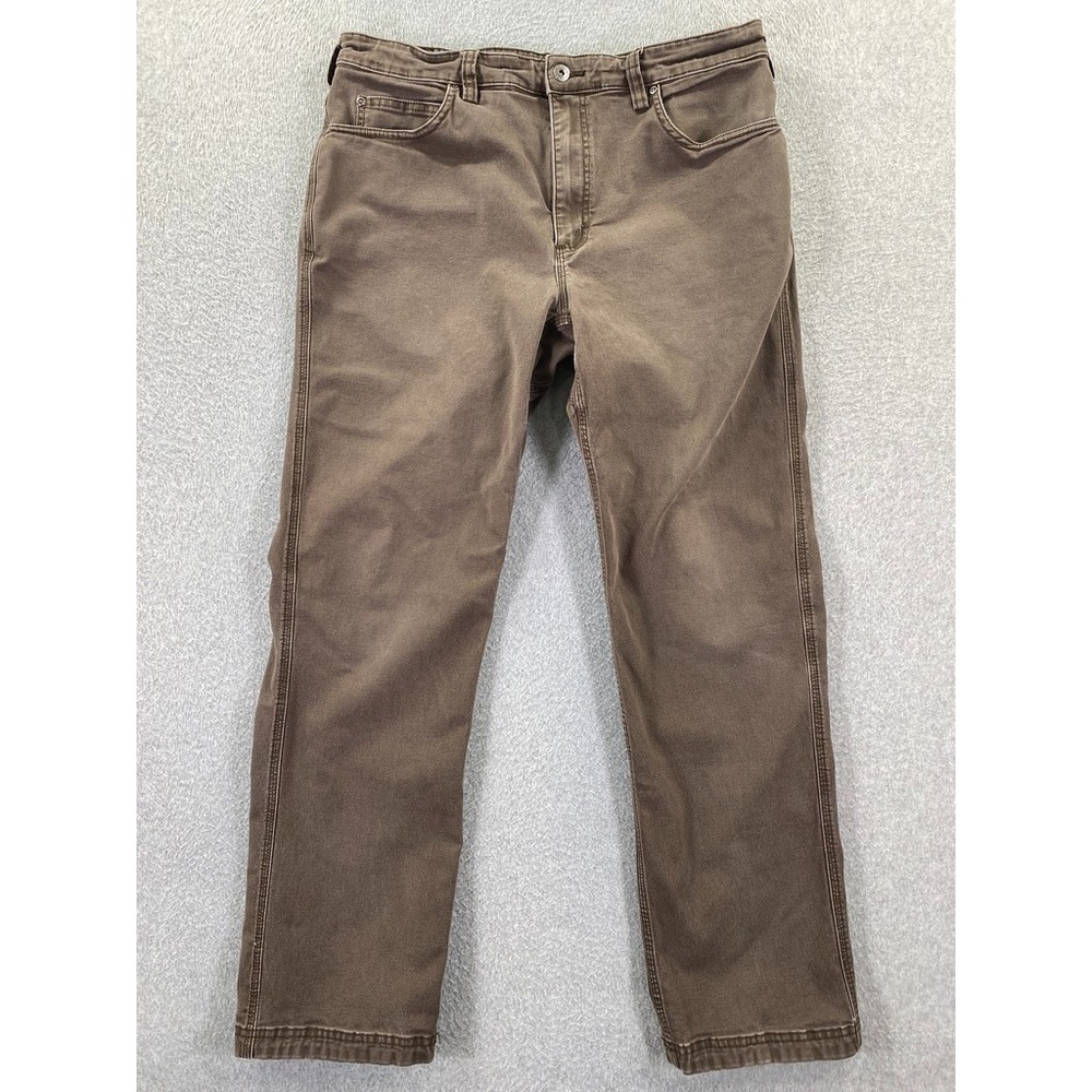Duluth Flex Fire Hose Men's 36x32 (Fits 34x30) Standard Fit Brown Work Pants